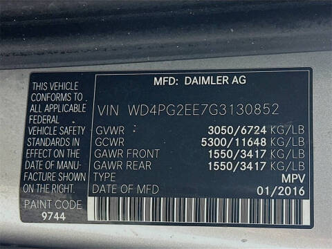2016 Mercedes-Benz Metris Passenger