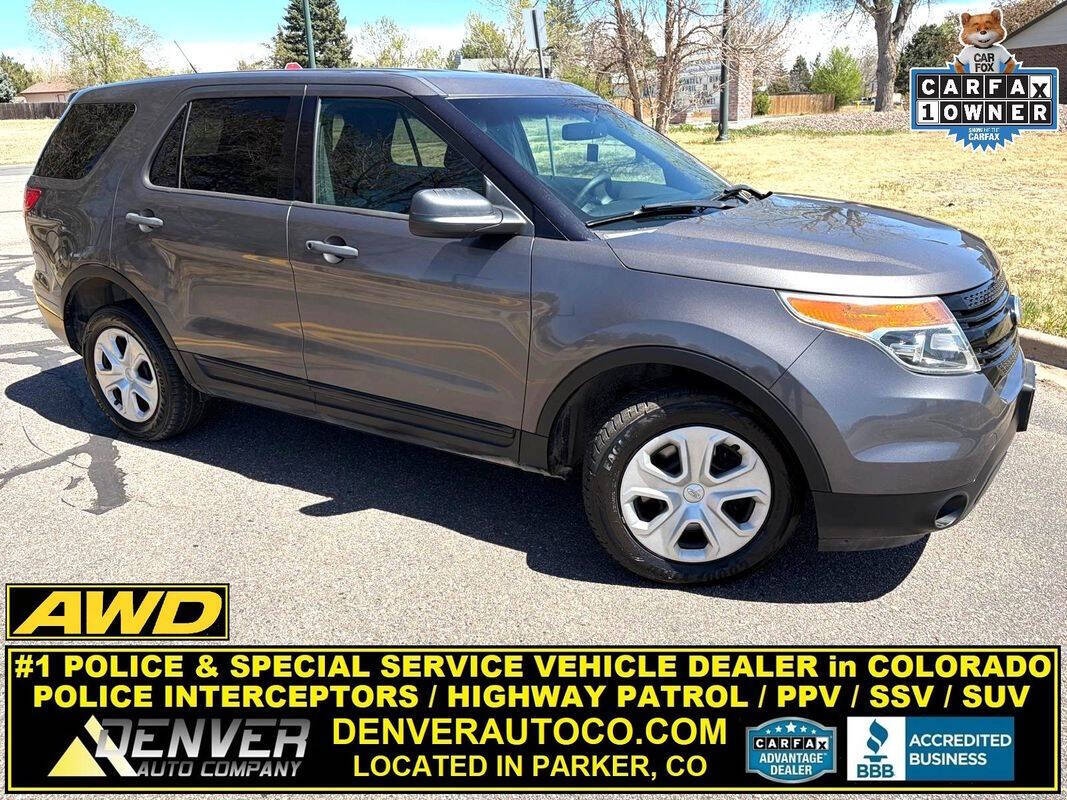 Gray 2014 Ford Explorer Police Interceptor Utility AWD Police Interceptor Utility 4dr SUV 1
