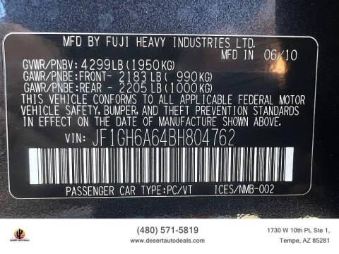2011 Subaru Impreza 2.5i