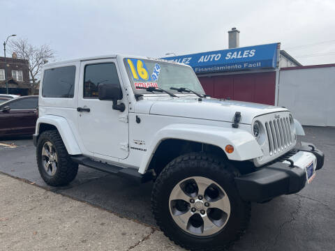 2016 Jeep Wrangler for sale at Gonzalez Auto Sales in Joliet IL