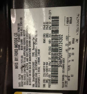 2019 Ford Fusion Titanium