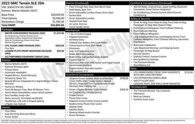2022 GMC Terrain SLE