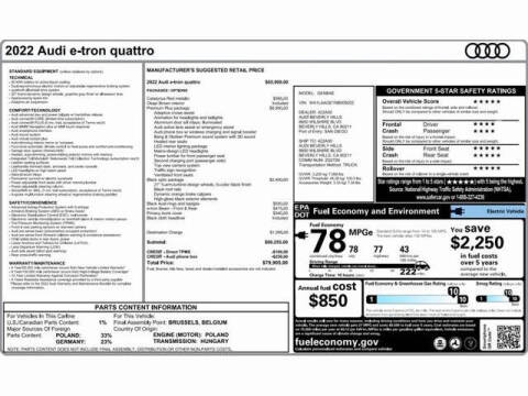 2022 Audi e-tron quattro Premium Plus
