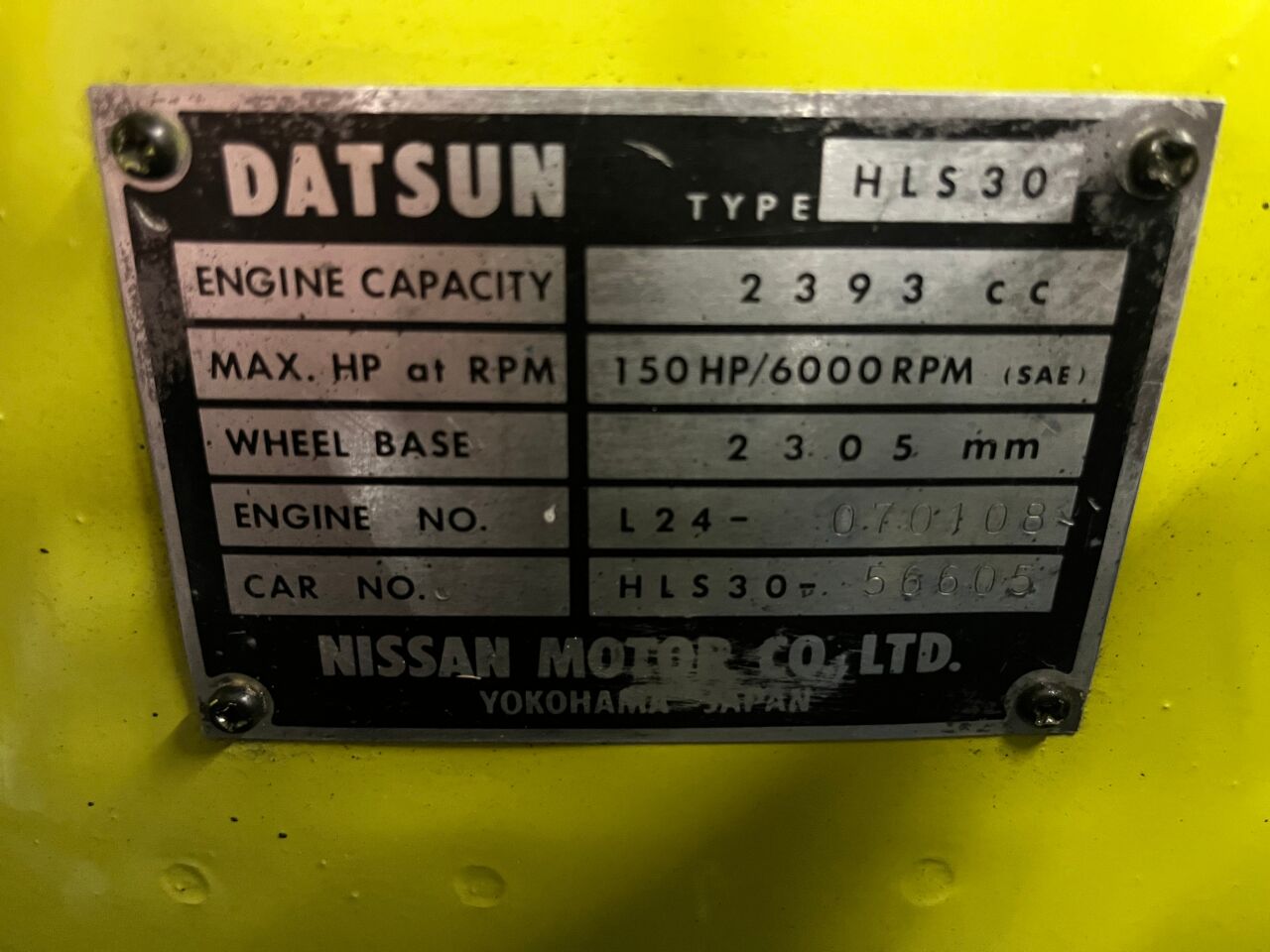 1972 Datsun 240Z 58