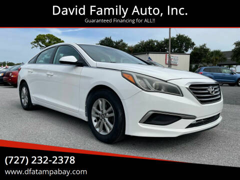 2016 Hyundai Sonata for sale at David Family Auto, Inc. in New Port Richey FL