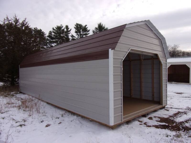  12 x 32 metal lofted garage for sale at Extra Sharp Autos in Montello WI
