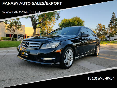 2012 Mercedes-Benz C-Class for sale at FANASY AUTO SALES/EXPORT in Yorba Linda CA