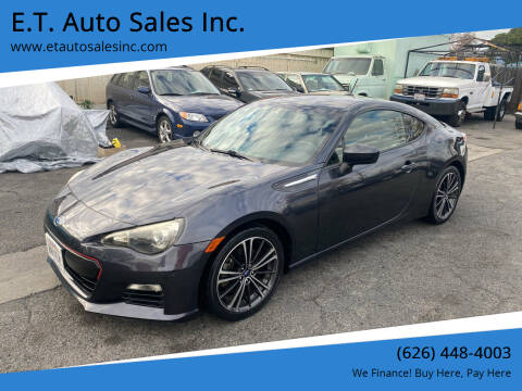 2013 Subaru BRZ for sale at E.T. Auto Sales Inc. in El Monte CA