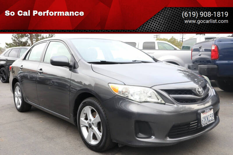 2012 Toyota Corolla for sale at So Cal Performance in San Diego CA