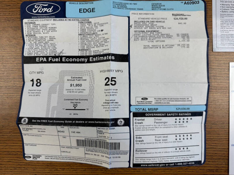 2010 Ford Edge SE