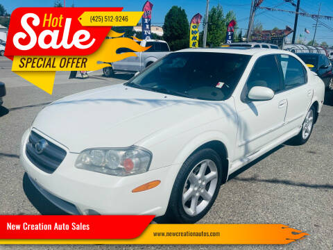 2002 Nissan Maxima for sale at New Creation Auto Sales in Everett WA