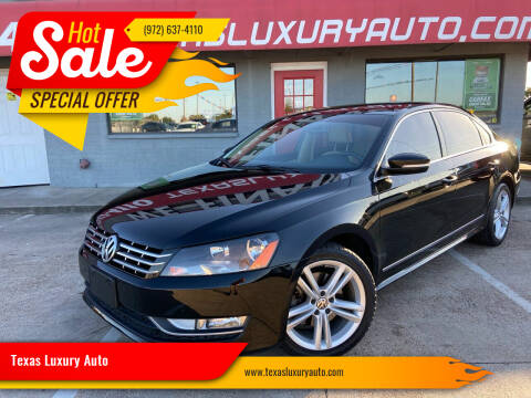 2013 Volkswagen Passat for sale at Texas Luxury Auto in Cedar Hill TX