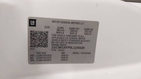 2020 Chevrolet Express 2500