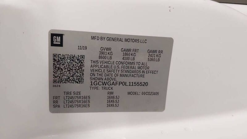 2020 Chevrolet Express 2500