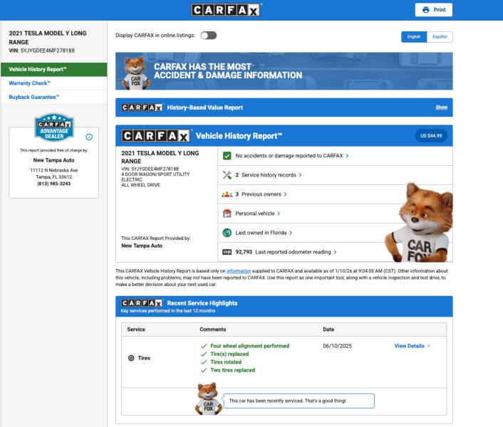 2021 Tesla Model Y Long Range