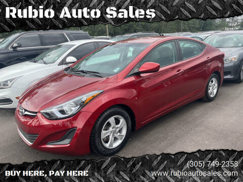 2014 Hyundai Elantra for sale at Rubio Auto Sales in Homestead FL