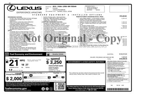 2018 Lexus LS 500