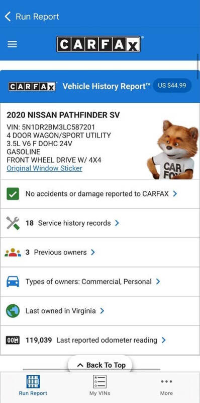 2020 Nissan Pathfinder SV