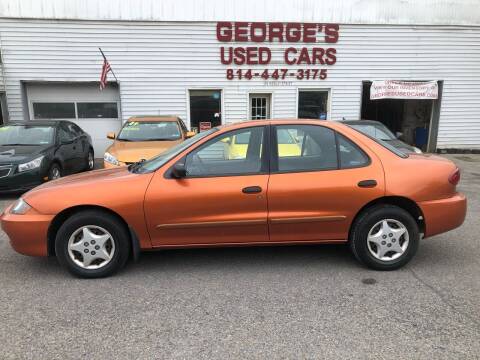 2004 Chevrolet Cavalier for sale at George's Used Cars Inc in Orbisonia PA