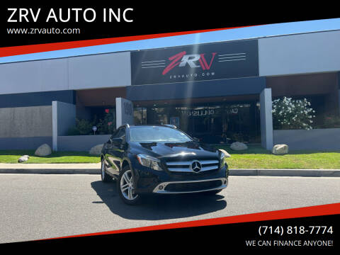 2016 Mercedes-Benz GLA for sale at ZRV AUTO INC in Brea CA