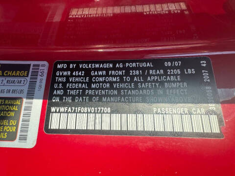 2008 Volkswagen Eos Lux