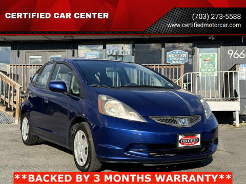 2012 Honda Fit for sale at CERTIFIED CAR CENTER in Fairfax VA