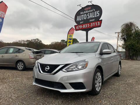 2019 Nissan Sentra for sale at McAllister's Auto Sales LLC in Van Buren AR