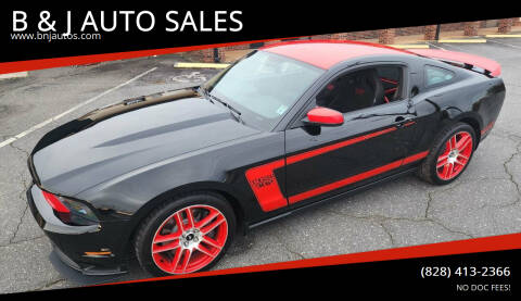 2012 Ford Mustang for sale at B & J AUTO SALES in Morganton NC
