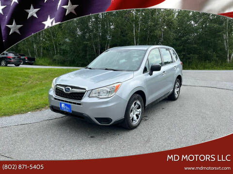 2015 Subaru Forester for sale at MD Motors LLC in Williston VT