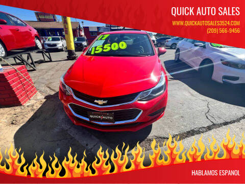 2017 Chevrolet Cruze for sale at Quick Auto Sales in Ceres CA
