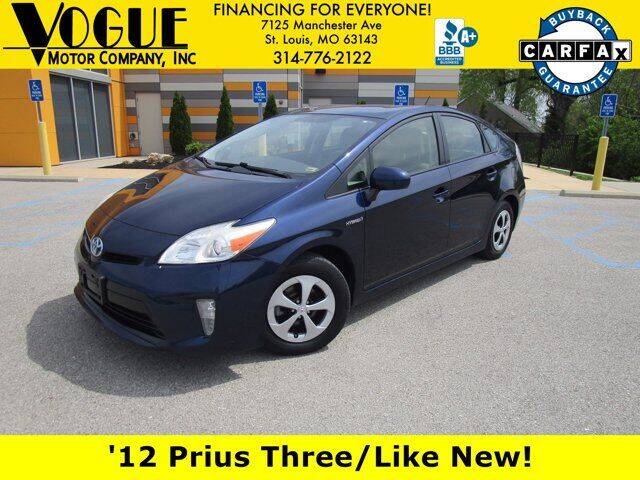 2012 Toyota Prius for sale at Vogue Motor Company Inc in Saint Louis MO