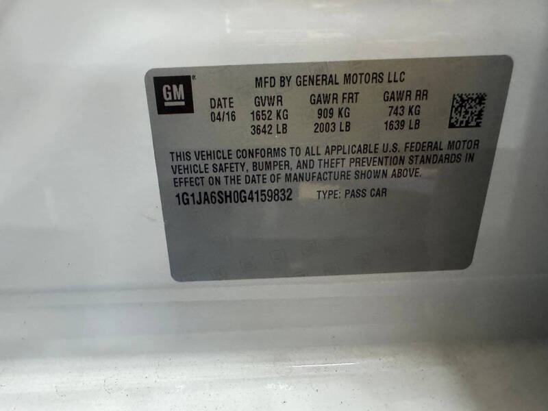 2016 Chevrolet Sonic LS Auto