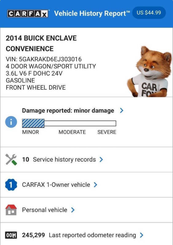 2014 Buick Enclave Convenience