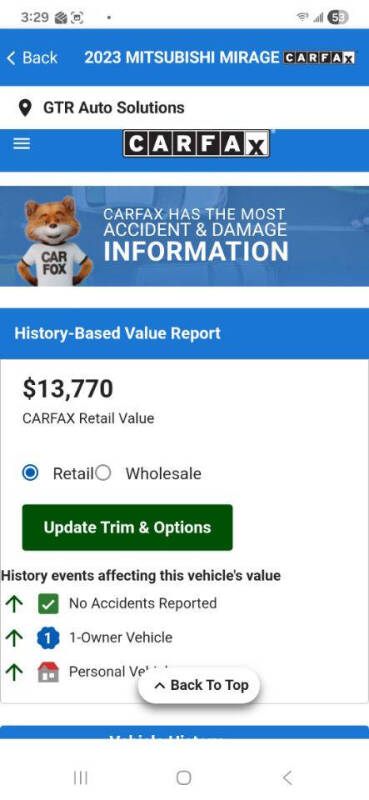 2023 Mitsubishi Mirage Black Edition