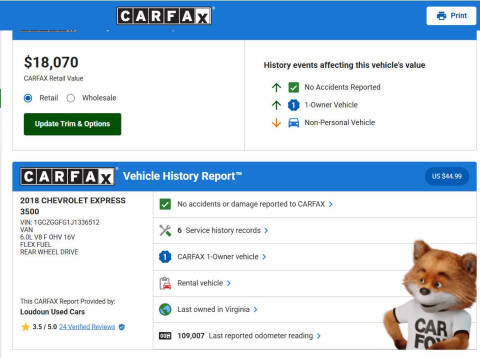 2018 Chevrolet Express 3500