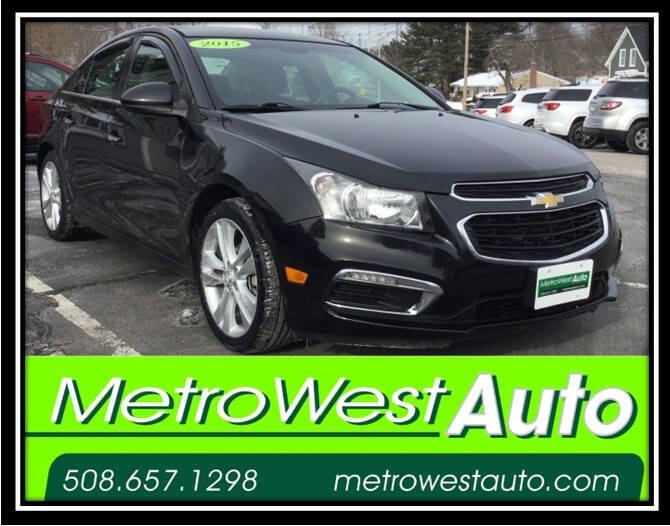 2015 Chevrolet Cruze for sale at Metro West Auto in Bellingham MA