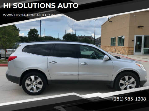 2012 Chevrolet Traverse for sale at HI SOLUTIONS AUTO in Houston TX