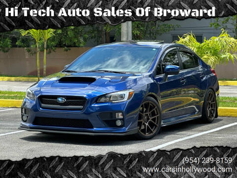 2015 Subaru WRX for sale at Hi Tech Auto Sales Of Broward in Hollywood FL