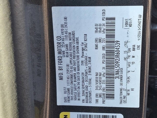 2018 Lincoln MKZ Select