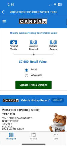 2005 Ford Explorer Sport Trac for sale at Supreme Motors in Leesburg FL