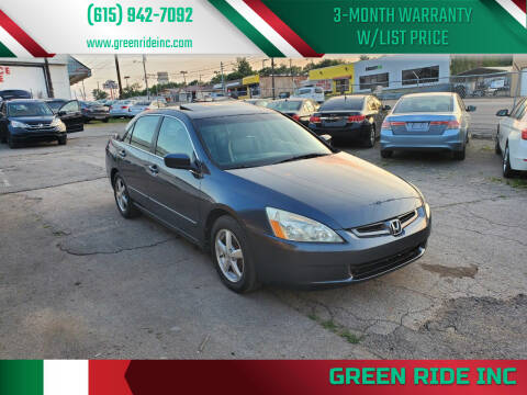 2003 Honda Accord for sale at Green Ride Inc in Nashville TN