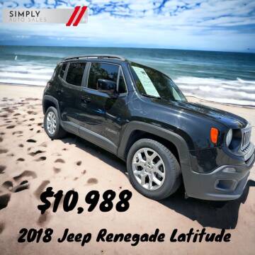 2018 Jeep Renegade for sale at Simply Auto Sales in Palm Beach Gardens FL