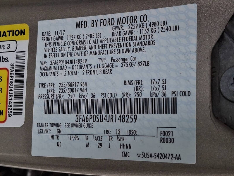 2018 Ford Fusion Energi Platinum