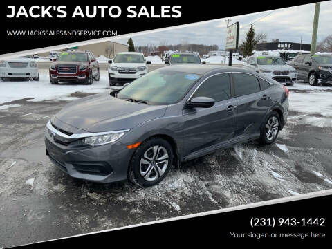 2016 Honda Civic for sale at JACK'S AUTO SALES in Traverse City MI