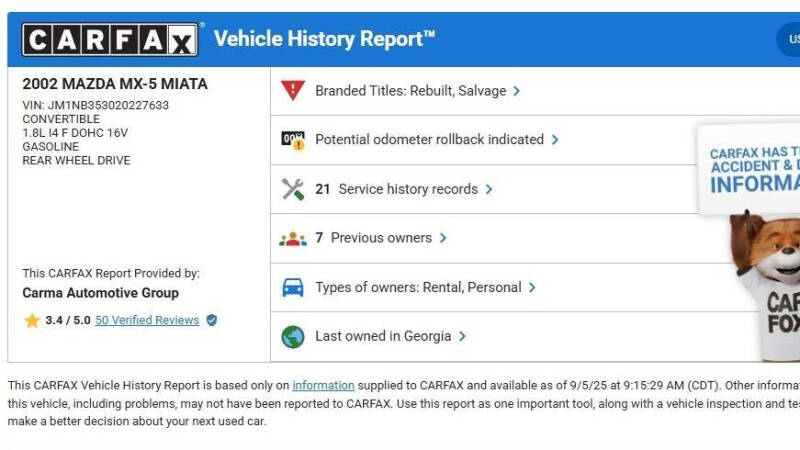2002 Mazda MX-5 Miata LS