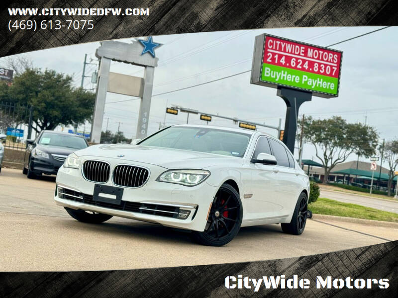 2013 BMW 7 Series for sale at CityWide Motors in Garland TX