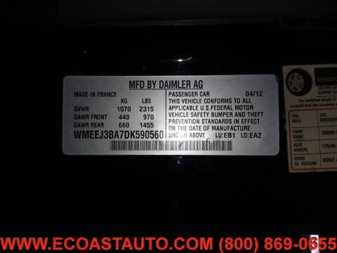 2013 Smart fortwo pure