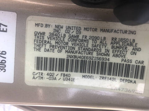 2009 Toyota Corolla LE