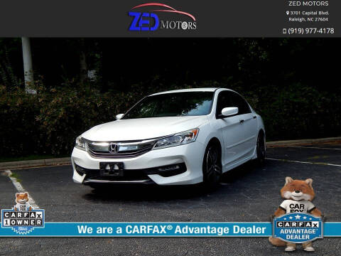 2016 Honda Accord for sale at Zed Motors in Raleigh NC