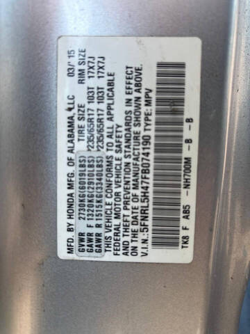 2015 Honda Odyssey EX